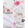image:imageScarlet Darkness Womens Floral Corset Dress with Pockets for Summer SpringWhite Pink Big Floral