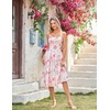image:imageScarlet Darkness Womens Floral Corset Dress with Pockets for Summer SpringWhite Pink Big Floral