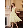 image:imageScarlet Darkness Womens Floral Corset Dress with Pockets for Summer SpringWhite Yellow Floral