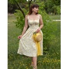 image:imageScarlet Darkness Womens Floral Corset Dress with Pockets for Summer SpringWhite Yellow Floral