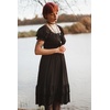 image:imageScarlet Darkness Womens Gothic Pirate Corset A Line Midi Dress with PocketsBlack