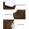 image:imageScarlet Darkness Womens Gothic Pirate Corset A Line Midi Dress with PocketsBlack and Orange Stripe