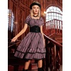 image:imageScarlet Darkness Womens Gothic Pirate Corset A Line Midi Dress with PocketsBlack and Pink Stripe