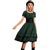 image:imageScarlet Darkness Womens Gothic Pirate Corset A Line Midi Dress with PocketsGreen Black Stripe