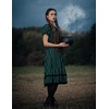 image:imageScarlet Darkness Womens Gothic Pirate Corset A Line Midi Dress with PocketsGreen Black Stripe