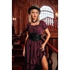 image:imageScarlet Darkness Womens Gothic Pirate Corset A Line Midi Dress with PocketsRed Black Stripe