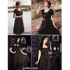 image:imageScarlet Darkness Womens Gothic Pirate Corset A Line Midi Dress with PocketsRed Black Stripe