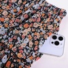 image:imageScarlet Darkness Womens High Waist Floral Tiered Maxi Skirt with PocketsBlack Multi Floral