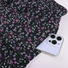 image:imageScarlet Darkness Womens High Waist Floral Tiered Maxi Skirt with PocketsBlack Purple Floral