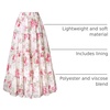 image:imageScarlet Darkness Womens High Waist Floral Tiered Maxi Skirt with PocketsPink White Floral