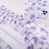 image:imageScarlet Darkness Womens High Waist Floral Tiered Maxi Skirt with PocketsWhite Lavender Floral