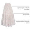 image:imageScarlet Darkness Womens High Waist Floral Tiered Maxi Skirt with PocketsWhite Pink Floral