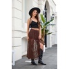 image:imageScarlet Darkness Womens Lace Sheer Long Maxi Skirt A Line Gothic SkirtFriar Brown