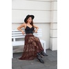 image:imageScarlet Darkness Womens Lace Sheer Long Maxi Skirt A Line Gothic SkirtFriar Brown