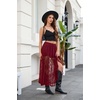 image:imageScarlet Darkness Womens Lace Sheer Long Maxi Skirt A Line Gothic SkirtRed