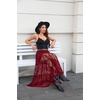 image:imageScarlet Darkness Womens Lace Sheer Long Maxi Skirt A Line Gothic SkirtRed
