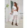 image:imageScarlet Darkness Womens Lace Sheer Long Maxi Skirt A Line Gothic SkirtWhite