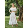 image:imageScarlet Darkness Womens Lace Sheer Long Maxi Skirt A Line Gothic SkirtWhite