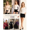 image:imageScarlet Darkness Womens Mesh Top 2026 Long Sleeve Renaissance BlousesApricot