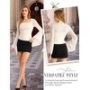 image:imageScarlet Darkness Womens Mesh Top 2026 Long Sleeve Renaissance BlousesWhite