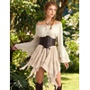 image:imageScarlet Darkness Womens Mini Skirts Renaissance Boho Tiered Layers SkortBeige