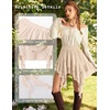 image:imageScarlet Darkness Womens Mini Skirts Renaissance Boho Tiered Layers SkortBeige