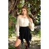 image:imageScarlet Darkness Womens Mini Skirts Renaissance Boho Tiered Layers SkortBlack