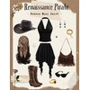 image:imageScarlet Darkness Womens Mini Skirts Renaissance Boho Tiered Layers SkortBlack