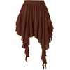 image:imageScarlet Darkness Womens Mini Skirts Renaissance Boho Tiered Layers SkortBrown Orange