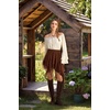 image:imageScarlet Darkness Womens Mini Skirts Renaissance Boho Tiered Layers SkortBrown Orange