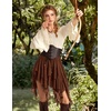 image:imageScarlet Darkness Womens Mini Skirts Renaissance Boho Tiered Layers SkortBrown Orange