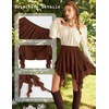 image:imageScarlet Darkness Womens Mini Skirts Renaissance Boho Tiered Layers SkortBrown Orange