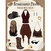 image:imageScarlet Darkness Womens Mini Skirts Renaissance Boho Tiered Layers SkortBrown Orange