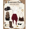 image:imageScarlet Darkness Womens Mini Skirts Renaissance Boho Tiered Layers SkortDark Red