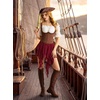 image:imageScarlet Darkness Womens Mini Skirts Renaissance Boho Tiered Layers SkortDark Red