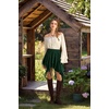 image:imageScarlet Darkness Womens Mini Skirts Renaissance Boho Tiered Layers SkortEden Green