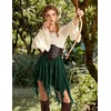 image:imageScarlet Darkness Womens Mini Skirts Renaissance Boho Tiered Layers SkortEden Green
