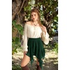 image:imageScarlet Darkness Womens Mini Skirts Renaissance Boho Tiered Layers SkortEden Green