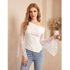 image:imageScarlet Darkness Womens Off The Shoulder Tops Lace Y2K Fall Going Out TopsWhite