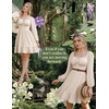 image:imageScarlet Darkness Womens Renaissance Off Shoulder Corset Mini DressApricot