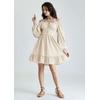 image:imageScarlet Darkness Womens Renaissance Off Shoulder Corset Mini DressApricot