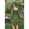 image:imageScarlet Darkness Womens Renaissance Off Shoulder Corset Mini DressArmy Green