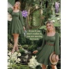 image:imageScarlet Darkness Womens Renaissance Off Shoulder Corset Mini DressArmy Green