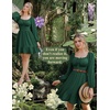 image:imageScarlet Darkness Womens Renaissance Off Shoulder Corset Mini DressDark Green
