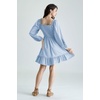 image:imageScarlet Darkness Womens Renaissance Off Shoulder Corset Mini DressGray Blue