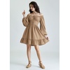 image:imageScarlet Darkness Womens Renaissance Off Shoulder Corset Mini DressKhaki