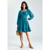 image:imageScarlet Darkness Womens Renaissance Off Shoulder Corset Mini DressPeacock Blue