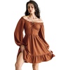image:imageScarlet Darkness Womens Renaissance Off Shoulder Corset Mini DressRedbrown