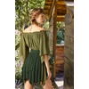 image:imageScarlet Darkness Womens Renaissance Pirate Skirt Asymmetrical Mini SkirtsArmy Green