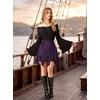 image:imageScarlet Darkness Womens Renaissance Pirate Skirt Asymmetrical Mini SkirtsPurple
